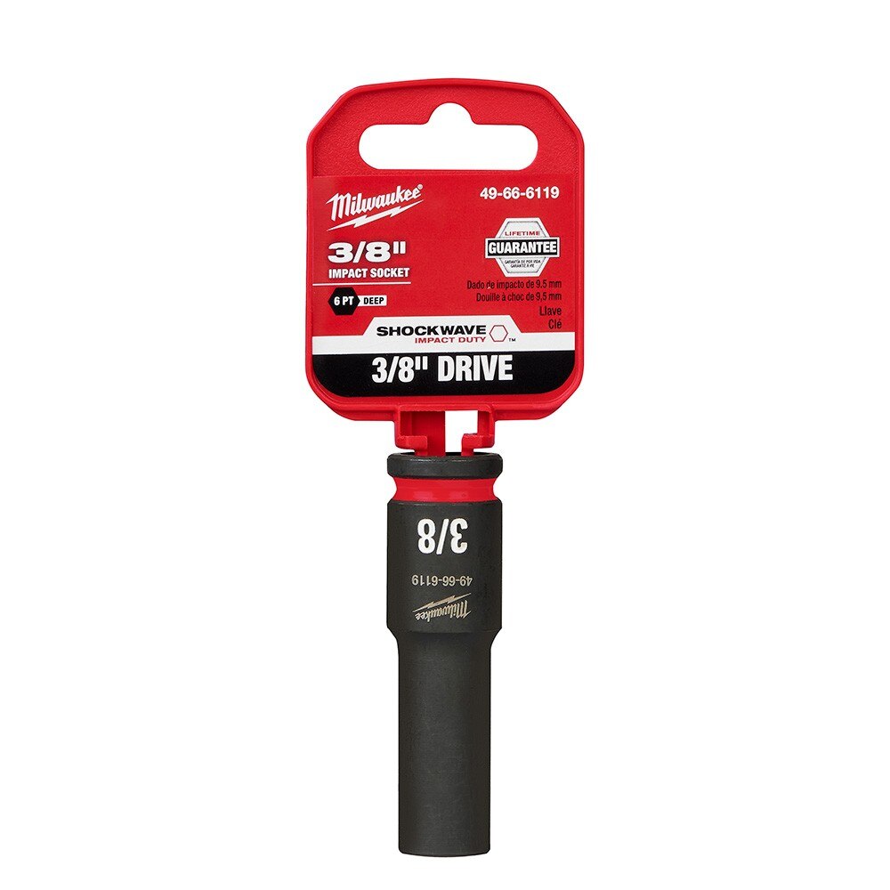 Milwaukee 49-66-6119 SHOCKWAVE Impact Duty™  3/8"Drive 3/8" Deep 6 Point Socket - 2
