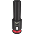 Milwaukee 49-66-6150 SHOCKWAVE Impact Duty™  3/8"Drive 8MM Deep 6 Point Socket