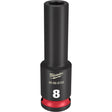 Milwaukee 49-66-6150 SHOCKWAVE Impact Duty™  3/8"Drive 8MM Deep 6 Point Socket