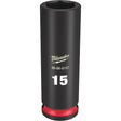 Milwaukee 49-66-6157 SHOCKWAVE Impact Duty™  3/8"Drive 15MM Deep 6 Point Socket