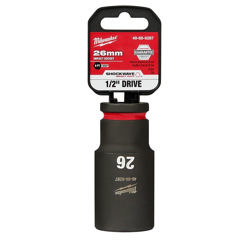 Milwaukee 49-66-6287 SHOCKWAVE Impact Duty™  1/2"Drive 26MM Deep 6 Point Socket - 2