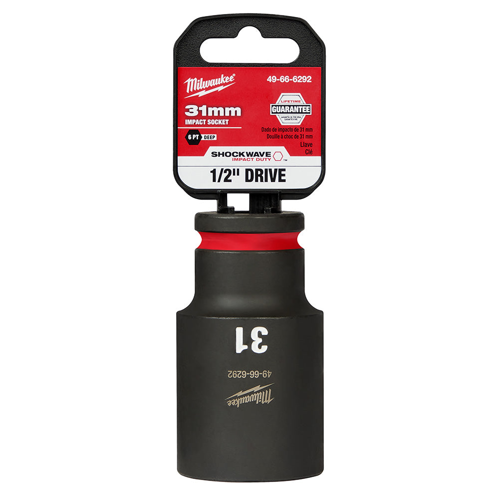 Milwaukee 49-66-6292 SHOCKWAVE Impact Duty™  1/2"Drive 31MM Deep 6 Point Socket - 2