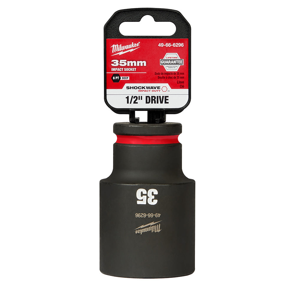 Milwaukee 49-66-6296 SHOCKWAVE Impact Duty™  1/2"Drive 35MM Deep 6 Point Socket - 2