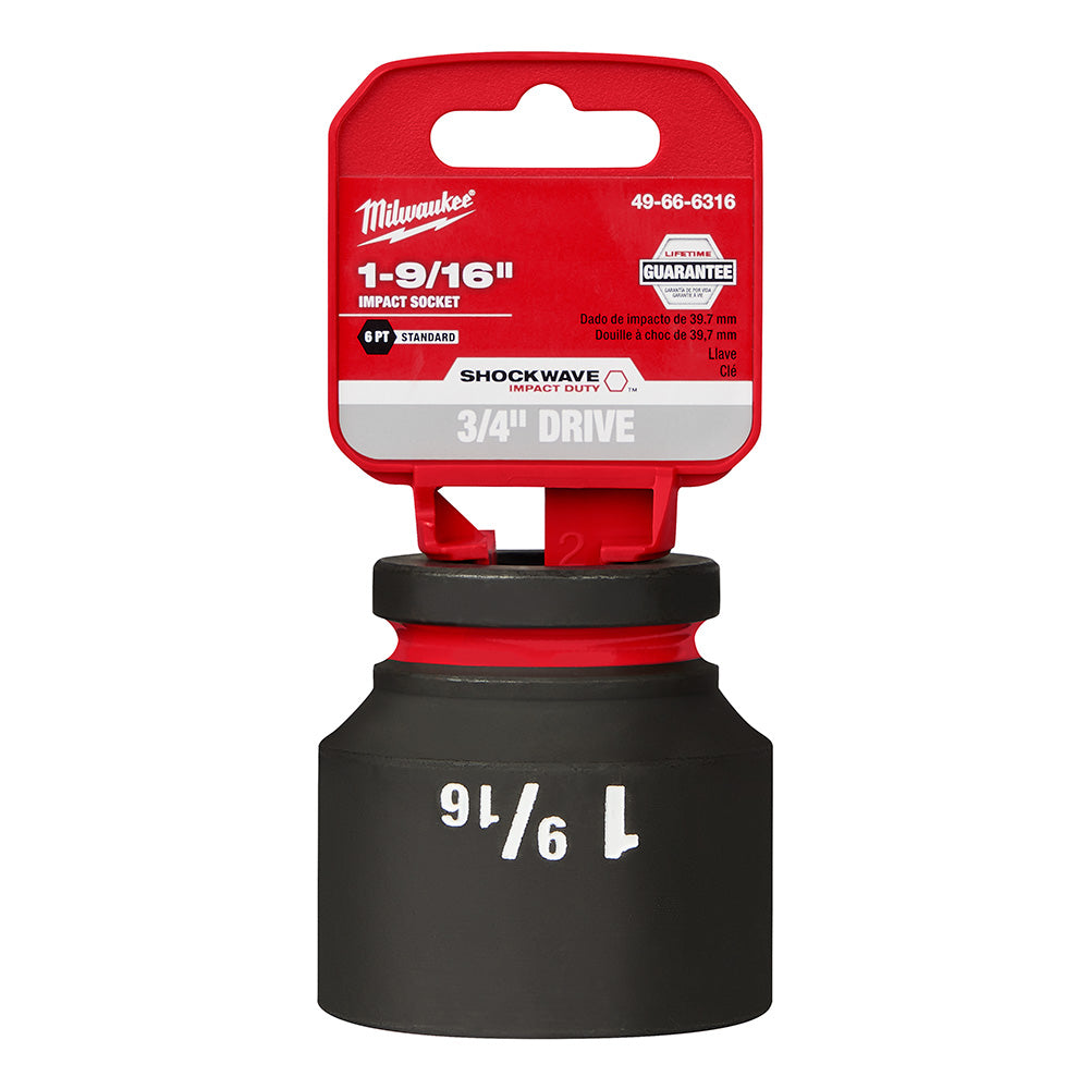 Milwaukee 49-66-6316 SHOCKWAVE Impact Duty™  3/4"Drive 1-9/16" Standard 6 Point Socket - 2