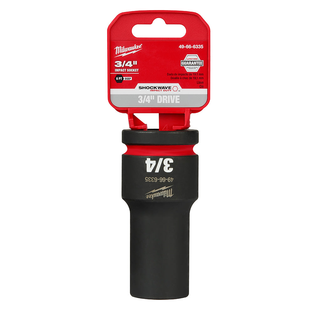 Milwaukee 49-66-6335 SHOCKWAVE Impact Duty™  3/4"Drive 3/4" Deep 6 Point Socket - 2