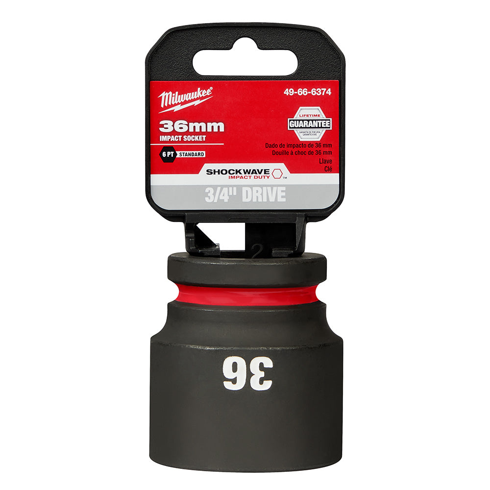 Milwaukee 49-66-6374 SHOCKWAVE Impact Duty™  3/4"Drive 36MM Standard 6 Point Socket - 2