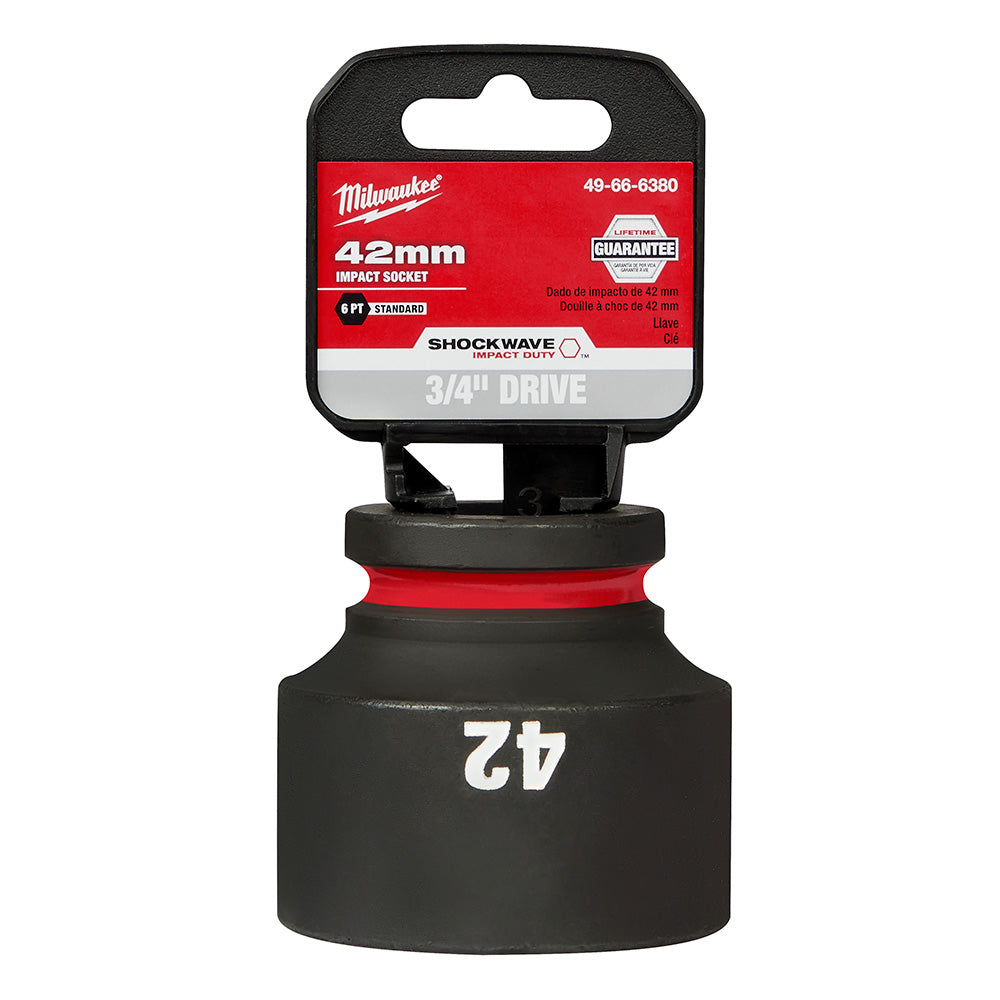 Milwaukee 49-66-6380 SHOCKWAVE Impact Duty™  3/4"Drive 42MM Standard 6 Point Socket - 2