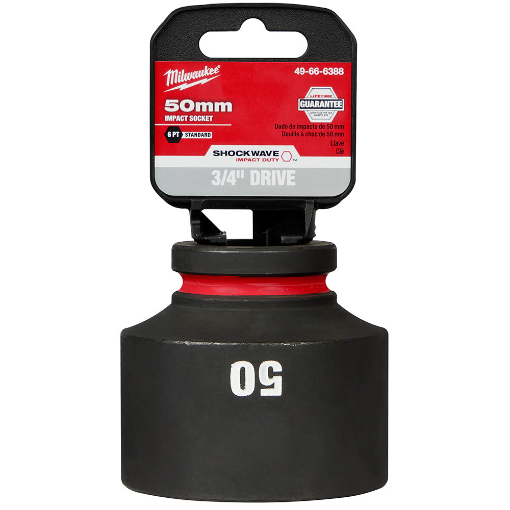 Milwaukee 49-66-6388 SHOCKWAVE Impact Duty™  3/4"Drive 50MM Standard 6 Point Socket - 2