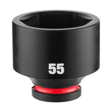 Milwaukee 49-66-6390 SHOCKWAVE Impact Duty 3/4" Drive 55 mm Standard 6 Point Impact Socket