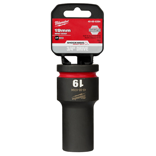 Milwaukee 49-66-6394 SHOCKWAVE Impact Duty™  3/4"Drive 19MM Deep 6 Point Socket