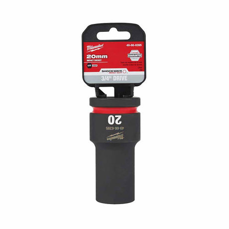 Milwaukee 49-66-6395 SHOCKWAVE Impact Duty™  3/4"Drive 20MM Deep 6 Point Socket