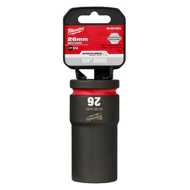 Milwaukee 49-66-6401 SHOCKWAVE Impact Duty™  3/4"Drive 26MM Deep 6 Point Socket