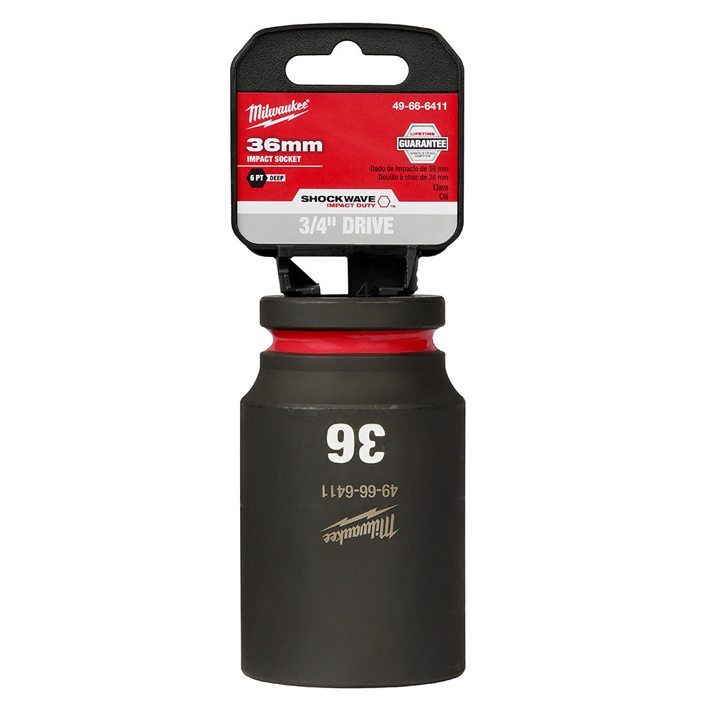 Milwaukee 49-66-6411 SHOCKWAVE Impact Duty™  3/4"Drive 36MM Deep 6 Point Socket