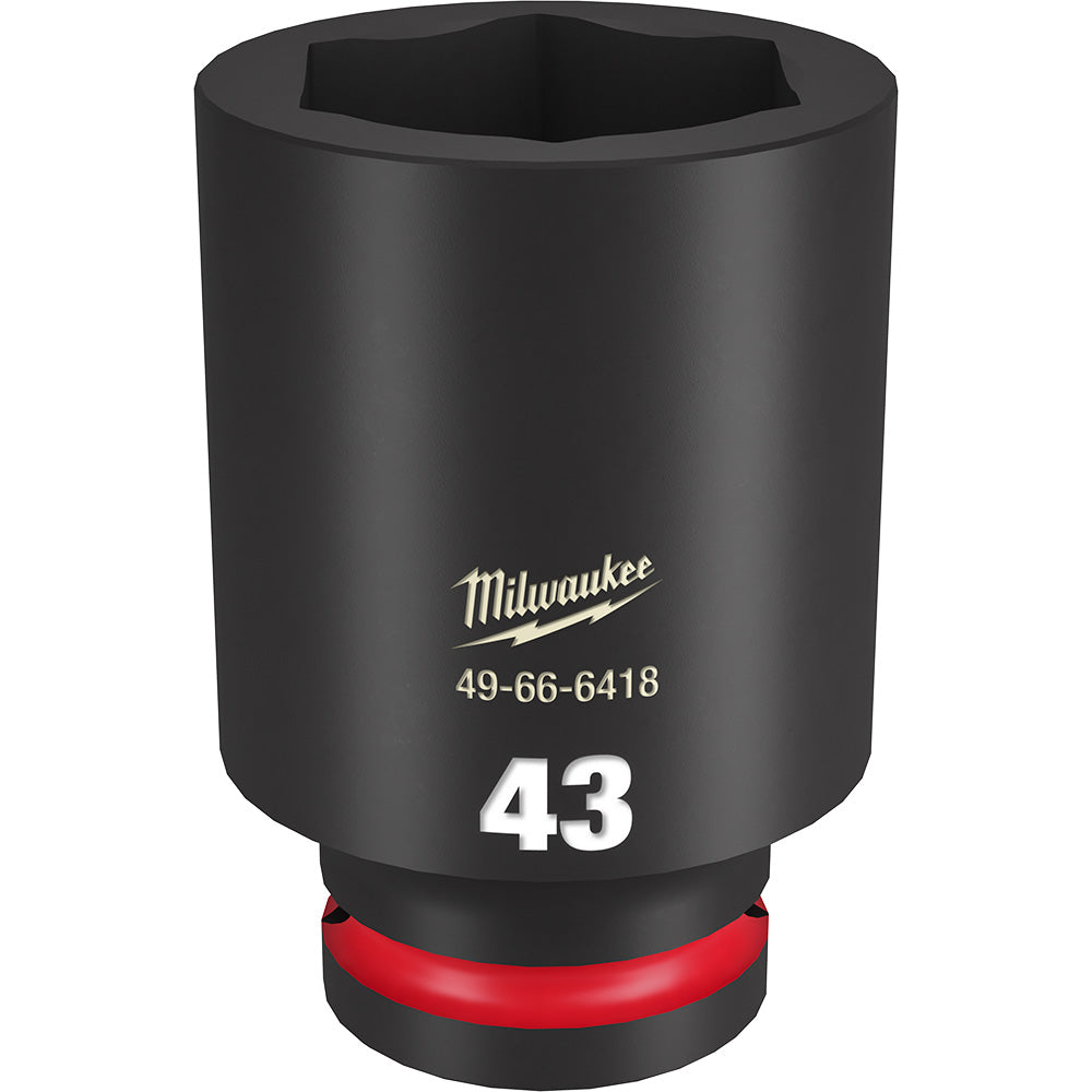 Milwaukee 49-66-6418 SHOCKWAVE Impact Duty™  3/4"Drive 43MM Deep 6 Point Socket