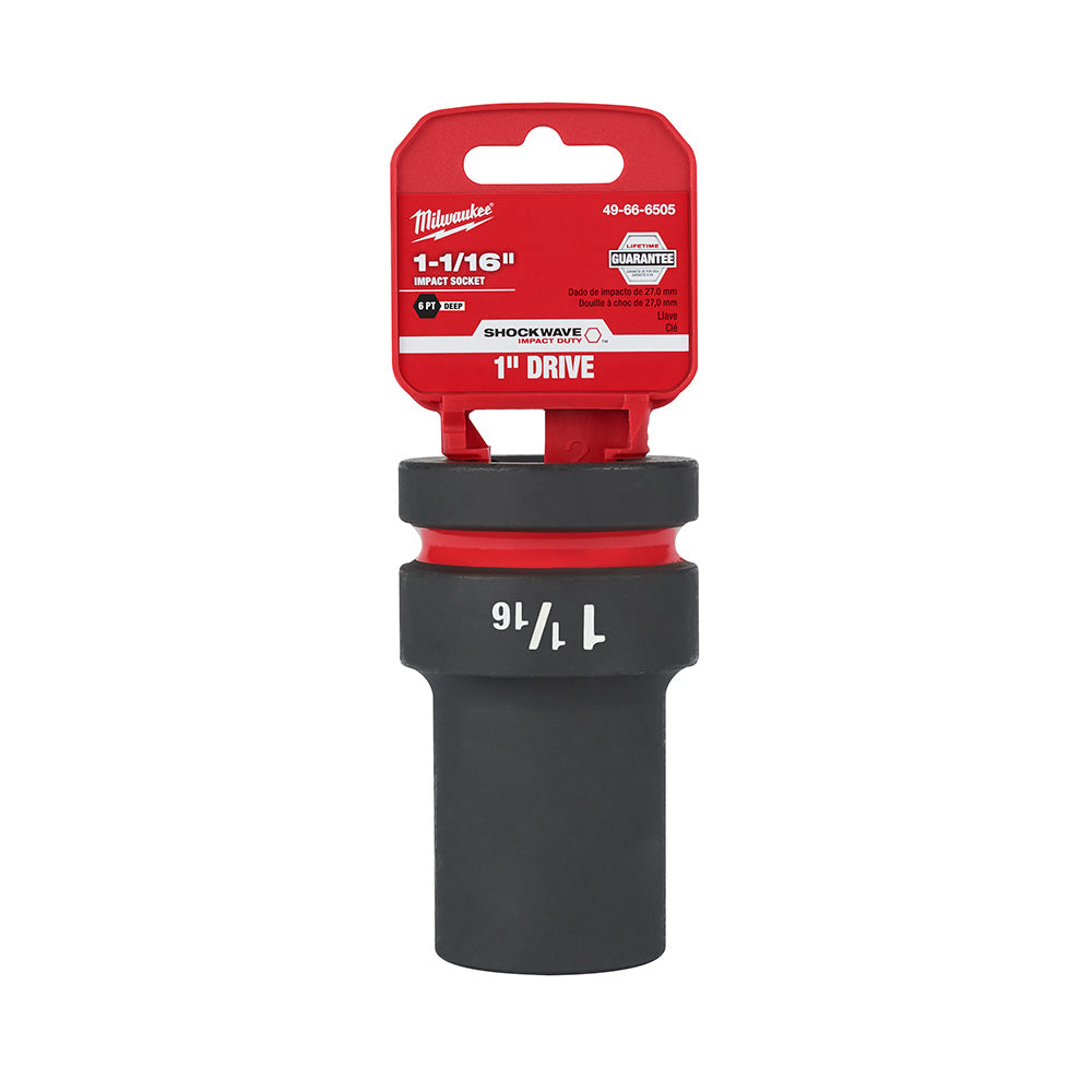 Milwaukee 49-66-6505 SHOCKWAVE Impact Duty™  1"Drive 1-1/16" Deep 6 Point Socket - 2