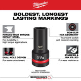Milwaukee 49-66-6553 SHOCKWAVE Impact Duty 1" Drive 1-5/16" Standard 6 Point Impact Socket - 3