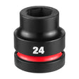 Milwaukee 49-66-6590 Shockwave Impact Duty 1" Drive 24 mm Standard 6 Point Impact Socket