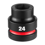 Milwaukee 49-66-6590 Shockwave Impact Duty 1" Drive 24 mm Standard 6 Point Impact Socket