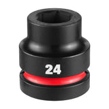 Milwaukee 49-66-6590 Shockwave Impact Duty 1" Drive 24 mm Standard 6 Point Impact Socket