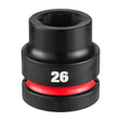 Milwaukee 49-66-6591 1" Drive 26 mm Standard 6 Point SHOCKWAVE Impact Duty Socket