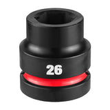 Milwaukee 49-66-6591 1" Drive 26 mm Standard 6 Point SHOCKWAVE Impact Duty Socket