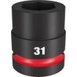 Milwaukee 49-66-6596 SHOCKWAVE Impact Duty™  1"Drive 31MM Standard 6 Point Socket