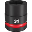 Milwaukee 49-66-6596 SHOCKWAVE Impact Duty™  1"Drive 31MM Standard 6 Point Socket