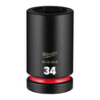 Milwaukee 49-66-6628 1" Drive 34 mm Deep 6 Point Impact Socket