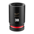 Milwaukee 49-66-6631 SHOCKWAVE 1" Drive 38 mm Deep 6 Point Impact Socket
