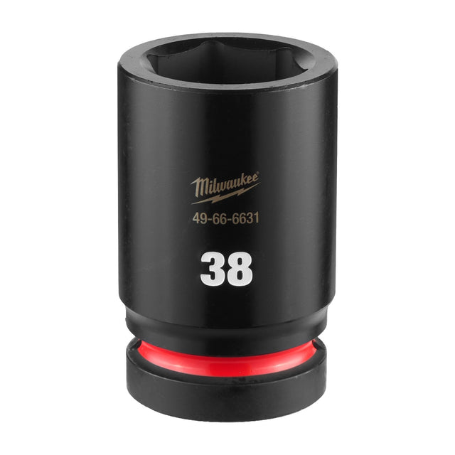 Milwaukee 49-66-6631 SHOCKWAVE 1" Drive 38 mm Deep 6 Point Impact Socket