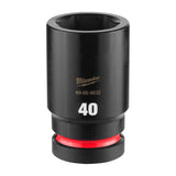Milwaukee 49-66-6632 SHOCKWAVE 1" Drive 40 mm Deep 6 Point Impact Socket