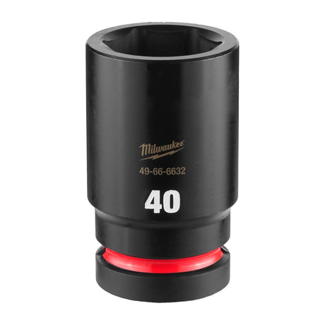 Milwaukee 49-66-6632 SHOCKWAVE 1" Drive 40 mm Deep 6 Point Impact Socket