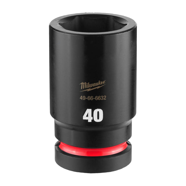Milwaukee 49-66-6632 SHOCKWAVE 1" Drive 40 mm Deep 6 Point Impact Socket