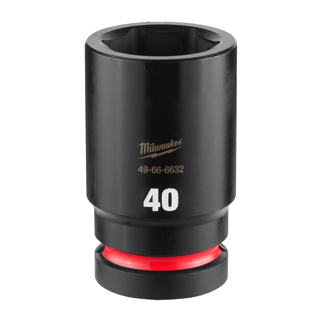 Milwaukee 49-66-6632 SHOCKWAVE 1" Drive 40 mm Deep 6 Point Impact Socket
