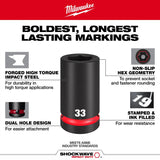 Milwaukee 49-66-6640 Shockwave 1" Drive 56 mm Deep 6 Point Impact Duty Socket - 3