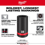Milwaukee 49-66-6641 Shockwave 1" Drive 58 mm Deep 6-Point Impact Socket - 3