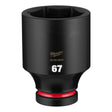 Milwaukee 49-66-6644 Shockwave 1" Drive 67mm Deep 6 Point Impact Socket