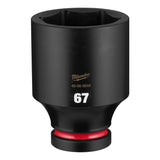 Milwaukee 49-66-6644 Shockwave 1" Drive 67mm Deep 6 Point Impact Socket