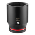 Milwaukee 49-66-6646 SHOCKWAVE Impact Duty 1" Drive 75mm Deep 6 Point Impact Socket
