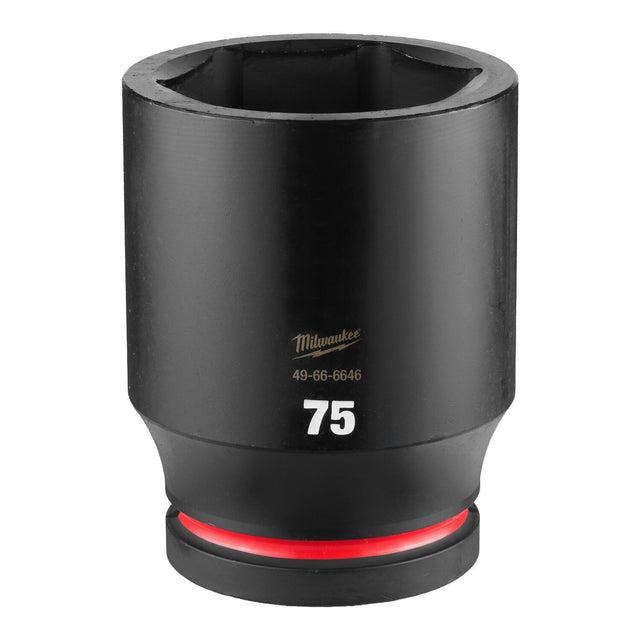 Milwaukee 49-66-6646 SHOCKWAVE Impact Duty 1" Drive 75mm Deep 6 Point Impact Socket