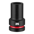 Milwaukee 49-66-6664 Shockwave 1" Drive 25 mm Deep 6 Point Impact Duty Socket