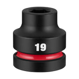Milwaukee 49-66-6675 Shockwave 1" Drive 19mm Standard 6 Point Impact Socket