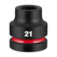 Milwaukee 49-66-6677 1" Drive 21 mm Standard 6 Point Impact Duty Socket