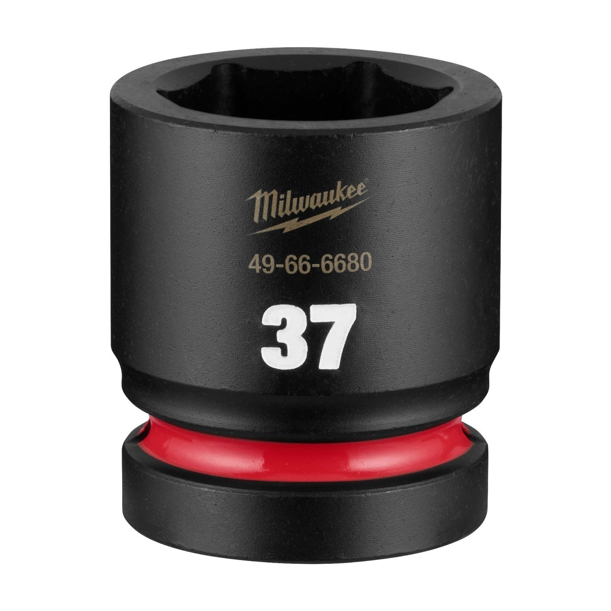 Milwaukee 49-66-6680 Shockwave 1" Drive 37 mm Standard 6 Point Impact Duty Socket