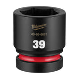 Milwaukee 49-66-6681 Shockwave 1" Drive 39mm Standard 6-Point Impact Socket