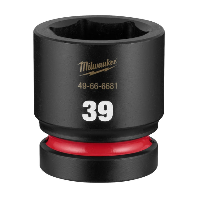 Milwaukee 49-66-6681 Shockwave 1" Drive 39mm Standard 6-Point Impact Socket