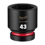Milwaukee 49-66-6682 1" Drive 43 mm Standard 6 Point Impact Socket
