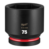Milwaukee 49-66-6686 Shockwave 1" Drive 75 mm Standard 6-Point Impact Socket