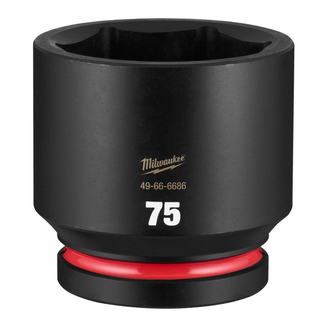 Milwaukee 49-66-6686 Shockwave 1" Drive 75 mm Standard 6-Point Impact Socket