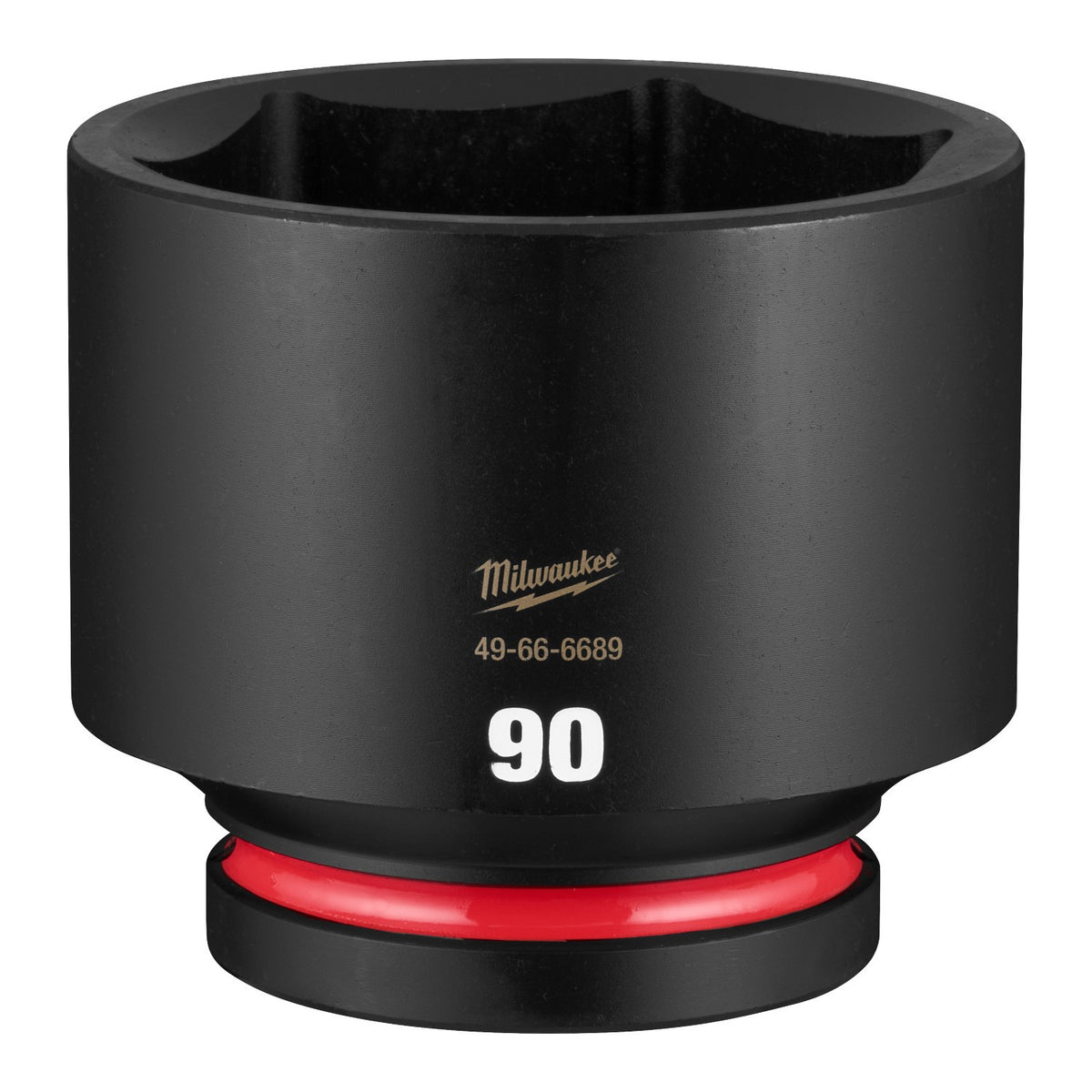 Milwaukee 49-66-6689 Shockwave 1" Drive 90 mm Standard 6 Point Impact Socket